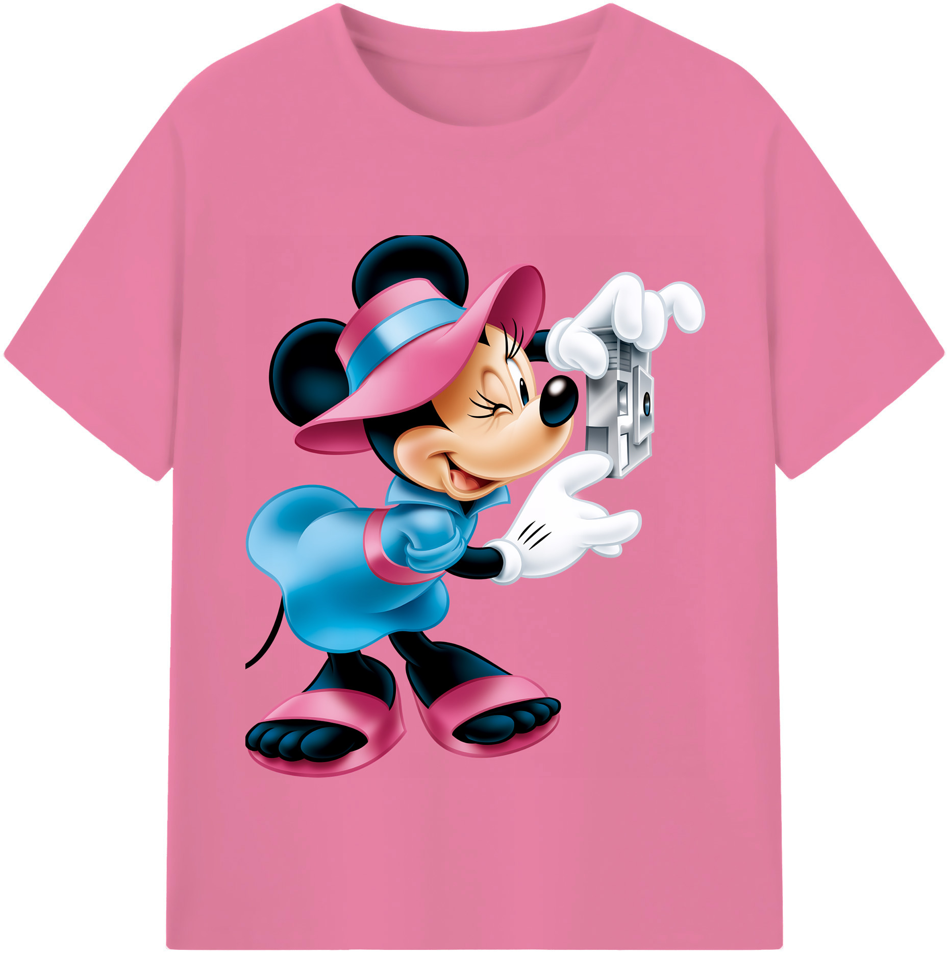 （画像用） ミッキーマウス Mickey Mouse 綿100％半袖Tシャツ（フロントプリント）